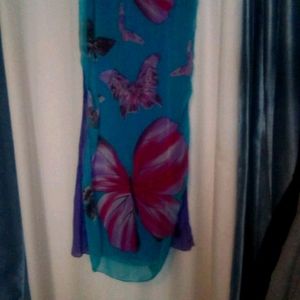 Liz Sinclair Purple and Butterfly Scarf